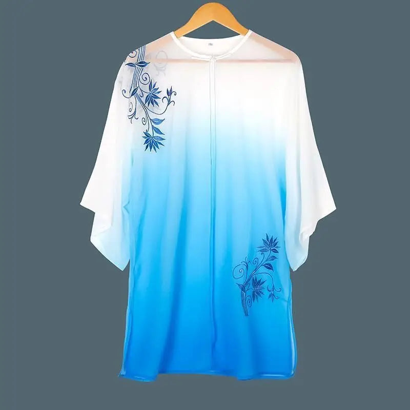 Fashion Tai Chi Uniform Women Men Martial Arts Uniform Chinese Traditional Folk Long Sleeve Kung Fu Suit Morning Sportswear