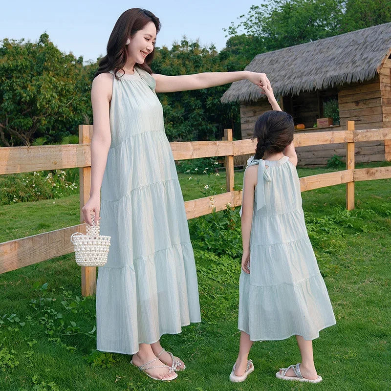 Vacation Family Couple Matching Beach Outfit Holiday Mom Daughter Dress Dad Son Shirts Korea Parent-child Brother Sister Clothes
