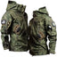 Winter Thicken Men Camo Suit Waterproof Tactical Training Set Multi-pocket Hooded Jacket Fleece Pants Outdoor Hunting 2-piece